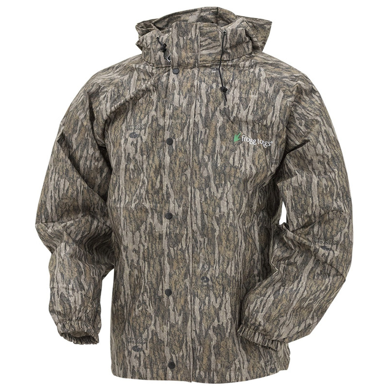 Frogg Toggs Pro Action Camo Rain Jacket in Mossy Oak Bottomland Color